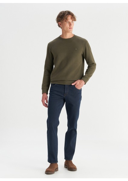 Normal Bel Straight Siyah Erkek Denim Pantolon W12100020001 Siyah Denim Pantolon