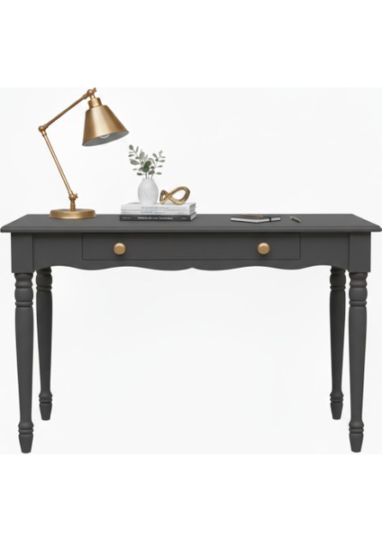 110 cm Masif Antrasit Tornalı Çalışma Masası modelleri