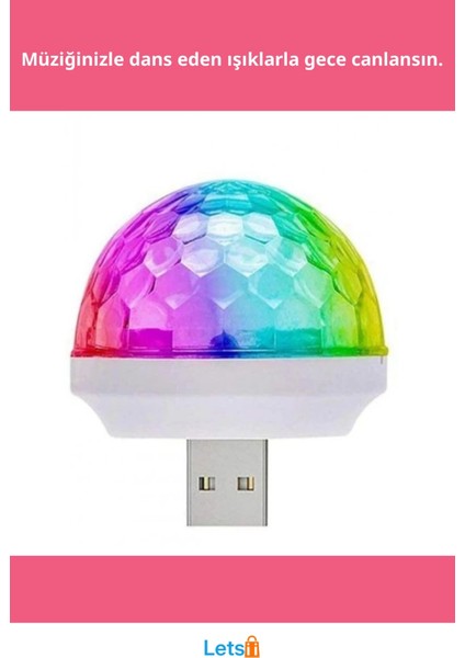 USB Girişli Sese Duyarlı Renkli Disko Topu fiyatları