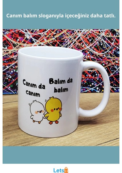 Canım Da Canım Balım Da Balım Taşlı Porselen Kupa Bardak fiyatları