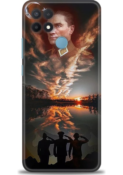 Oppo A15S Kılıf Hd Baskılı Kılıf + 9h Nano Tam Kaplayan Ekran Koruyucu 26