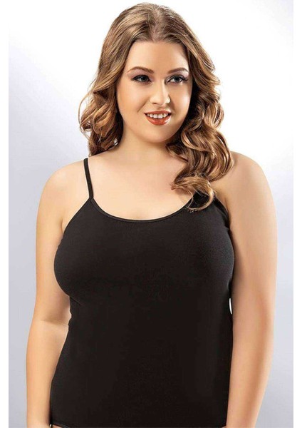 Kota Bayan İp Askılı Siyah Battal Atlet 6091 fiyatları