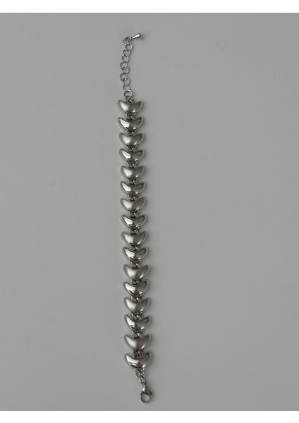 Parlak ve Mat Silver Renkli V Şekilli Bileklik fırsatları