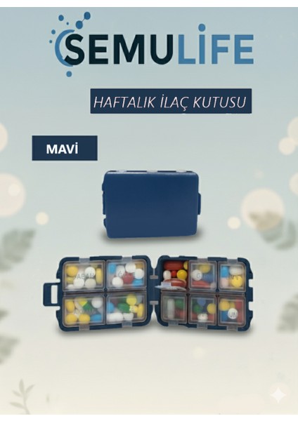 Hap Kutusu Hap Düzenleyici Kutusu Haftalık Hap Kutusu Günlük Ilaç Hap Kutusu Saklama Kabı Vitamin Kutusu Pill Organizer