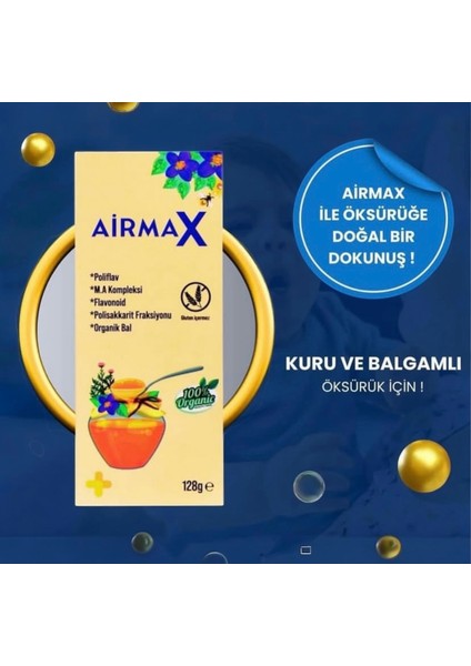 Airmax Ballı Bitkisel Öksürük Şurubu Kuru ve Balgamlı İçin128 GR