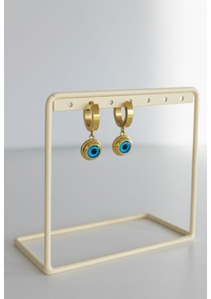 Nazar Boncuklu Klasik Hediye Çelik Küpe SNS301898 fırsatları