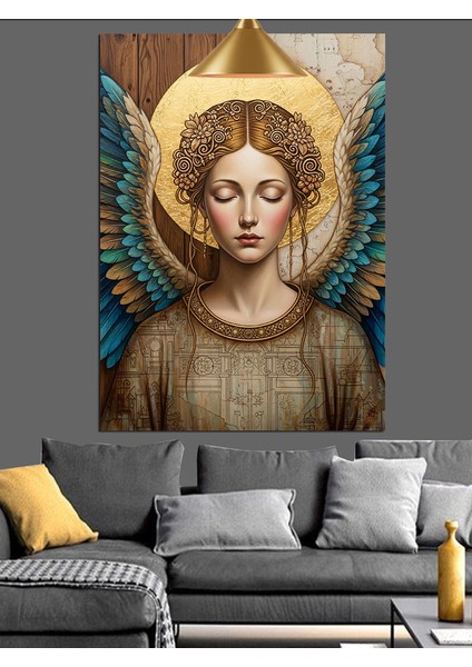 Melek Figürü Dini Sanat Dekoratif Kanvas - Mdf Ahşap Tablo fiyatları