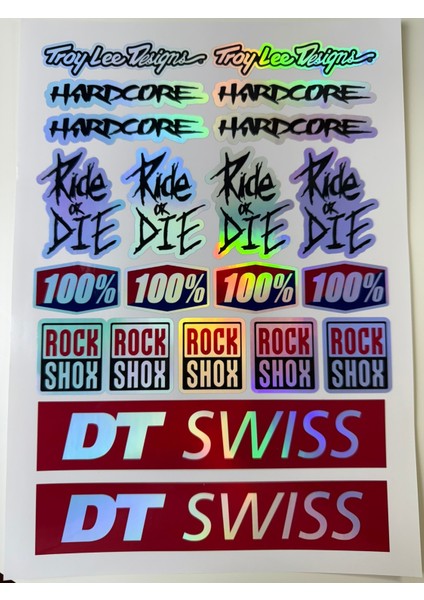 Bisiklet Sticker ( Etiket ) Marka Sticker Seti Hologram