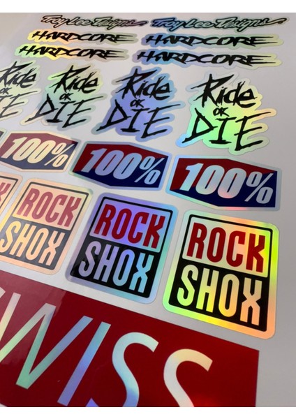 Bisiklet Sticker ( Etiket ) Marka Sticker Seti Hologram modelleri