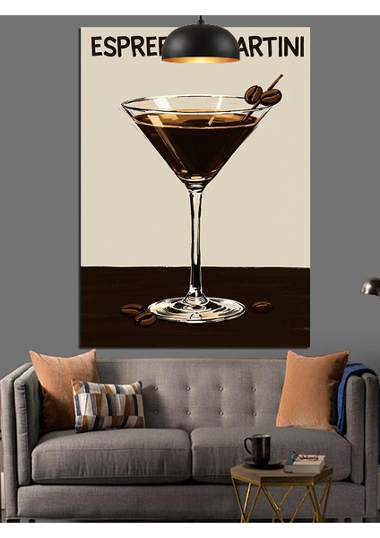 Espresso Martini Kokteyl Içecek Dekoratif Kanvas - Mdf Ahşap Tablo fiyatları