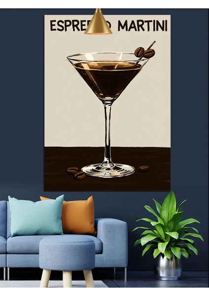 Espresso Martini Kokteyl Içecek Dekoratif Kanvas - Mdf Ahşap Tablo modelleri
