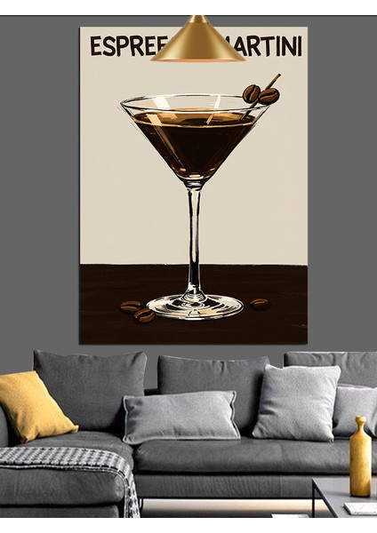 Espresso Martini Kokteyl Içecek Dekoratif Kanvas - Mdf Ahşap Tablo indirimleri