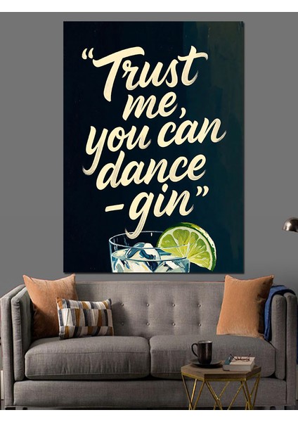 Cin Kokteyli Güven Sanatı Dekoratif Kanvas - Mdf Ahşap Tablo fiyatları
