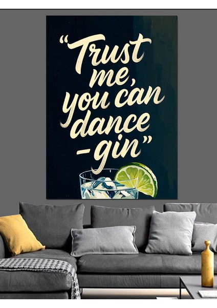 Cin Kokteyli Güven Sanatı Dekoratif Kanvas - Mdf Ahşap Tablo modelleri