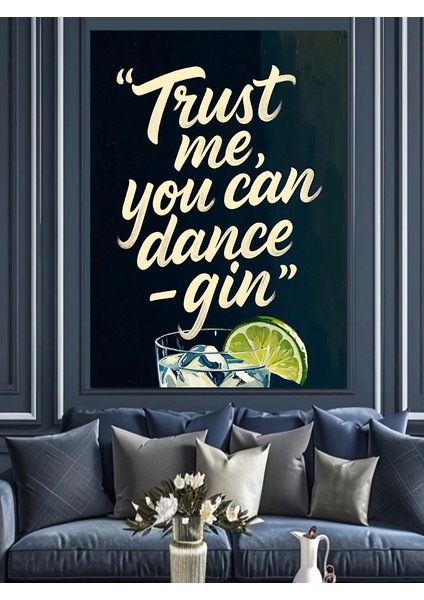 Cin Kokteyli Güven Sanatı Dekoratif Kanvas - Mdf Ahşap Tablo fırsatları