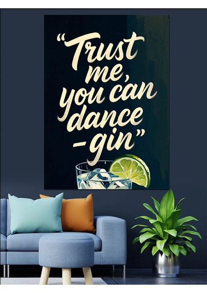 Cin Kokteyli Güven Sanatı Dekoratif Kanvas - Mdf Ahşap Tablo indirimleri