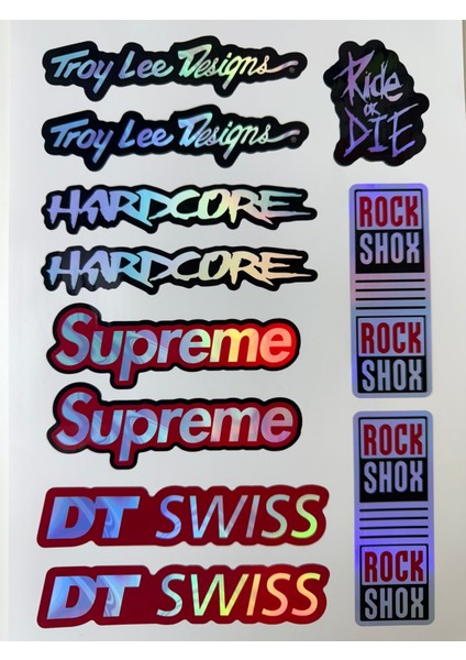 Bisiklet Sticker ( Etiket ) Marka Sticker Seti Hologram
