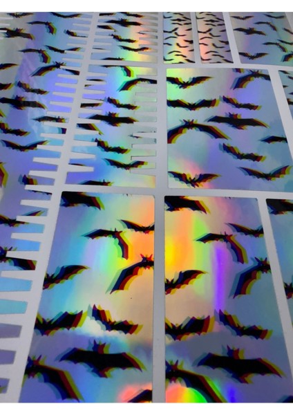 🦇 3D Hologram Yarasa Sticker Seti – 13 Parça Bisiklet Sticker Seti