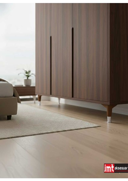 Puma 15 cm Ceviz-Krom (4 Adet) Mobilya Kanepe Tv Ünitesi Kosol Dolap Komidin Ayağı indirimleri