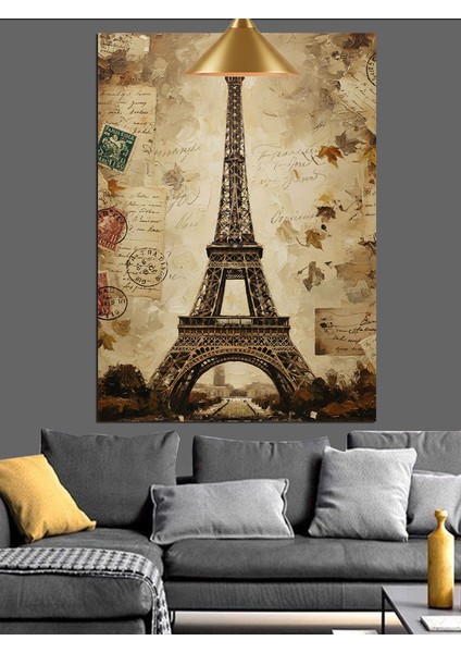 Eyfel Kulesi Şehir Manzarası Dekoratif Kanvas - Mdf Ahşap Tablo modelleri