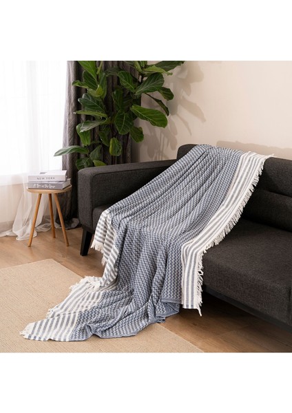 Naturel Koltuk Örtüsü/şalı Indigo