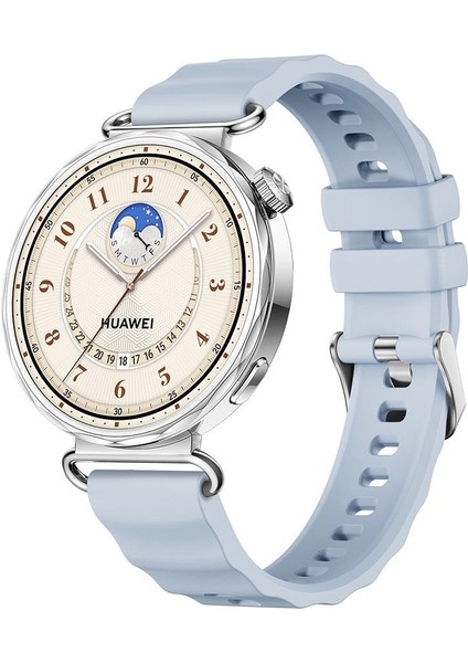 Huawei Watch Gt4 41MM/GT5 41MM/GT5 Pro 42MM Uyumlu Dalga Desenli Silikon Kordon Universal 18MM Kayış indirimleri