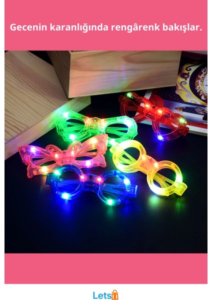 LED Işıklı Yanar Söner Parti Gözlükleri 6 Adet fiyatları