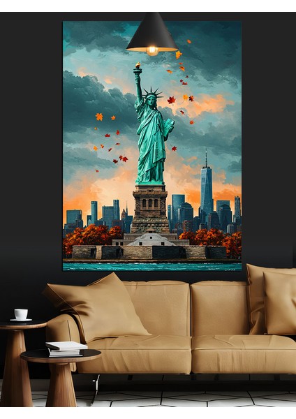 New York Özgürlük Heykeli Dekoratif Kanvas - Mdf Ahşap Tablo modelleri