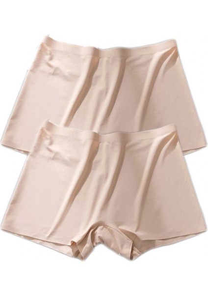 2 Adet Kadın Dikişsiz Görünmez Iz Yapmaz Mini Şort Boxer Ten fiyatları