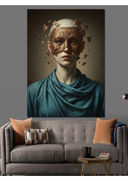 Kadın Büst Heykel Sanatı Dekoratif Kanvas - Mdf Ahşap Tablo modelleri