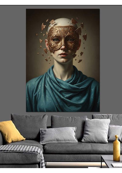 Kadın Büst Heykel Sanatı Dekoratif Kanvas - Mdf Ahşap Tablo fırsatları