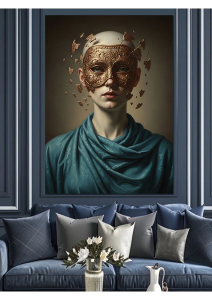 Kadın Büst Heykel Sanatı Dekoratif Kanvas - Mdf Ahşap Tablo indirimleri