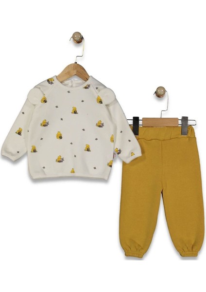 Ekru Sarı Bal Ayılı Bebek 2'li Takım - 1016154