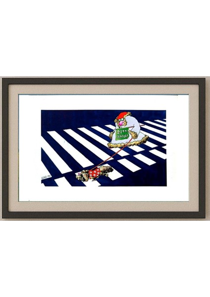 Leng Mu 29X21CM Orijinal Karikatür Tablo