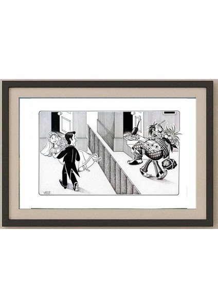 Vansovich Tamara 29X21CM Orijinal Karikatür Tablo