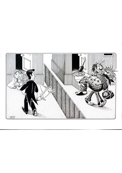 Vansovich Tamara 29X21CM Orijinal Karikatür Tablo modelleri