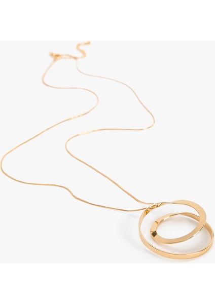 Geometrik Charm Detaylı Kolye Çelik Karışımlı fiyatları