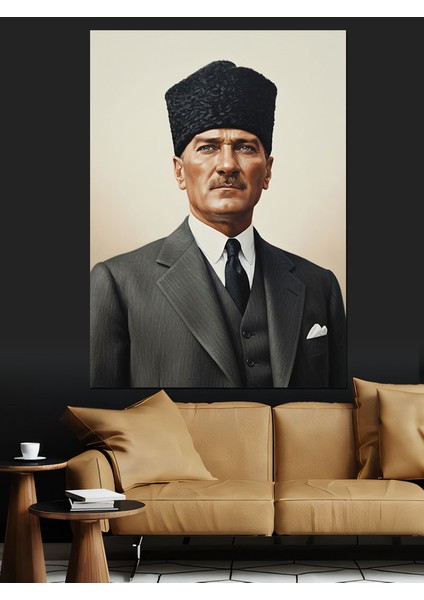 Mustafa Kemal Atatürk Portresi Dekoratif Kanvas - Mdf Ahşap Tablo modelleri