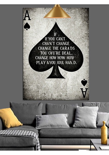 Maça Ası Dekoratif Kanvas - Mdf Ahşap Tablo fiyatları