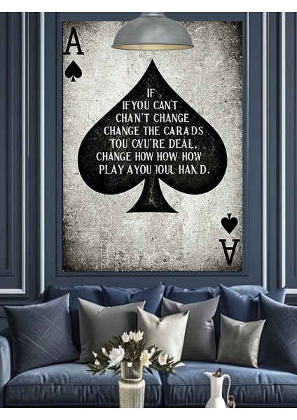 Maça Ası Dekoratif Kanvas - Mdf Ahşap Tablo modelleri