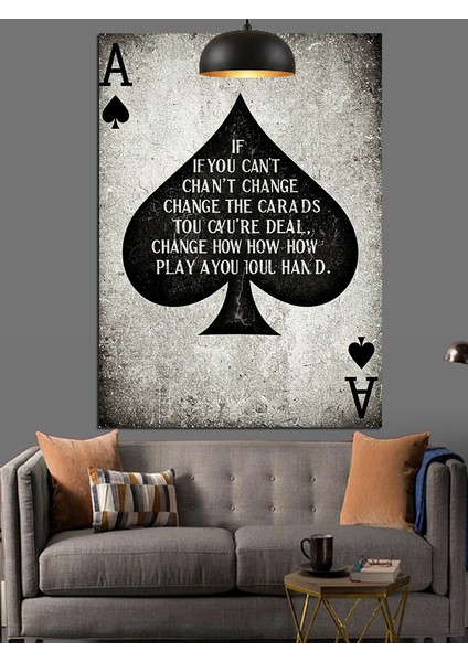 Maça Ası Dekoratif Kanvas - Mdf Ahşap Tablo fırsatları