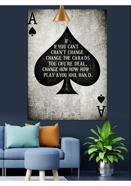 Maça Ası Dekoratif Kanvas - Mdf Ahşap Tablo indirimleri