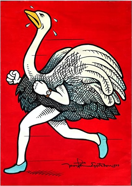 Thorsteinn Eggertsson 43X30CM Orijinal Karikatür Tablo modelleri