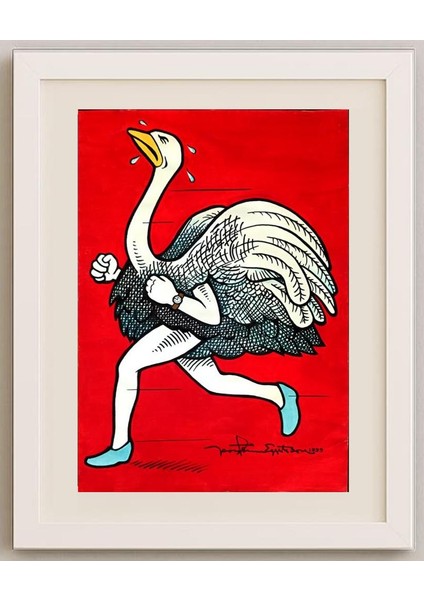 Thorsteinn Eggertsson 43X30CM Orijinal Karikatür Tablo fırsatları