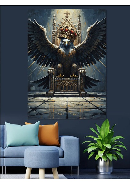 Antik Mısır Mitolojisi Kanatlar Dekoratif Kanvas - Mdf Ahşap Tablo