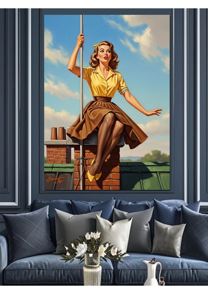 Altın Gömlekli Kadın Figürü Dekoratif Kanvas - Mdf Ahşap Tablo modelleri