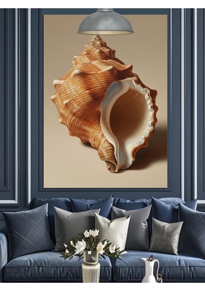 Deniz Kabuğu Sahil Teması Dekoratif Kanvas - Mdf Ahşap Tablo fırsatları