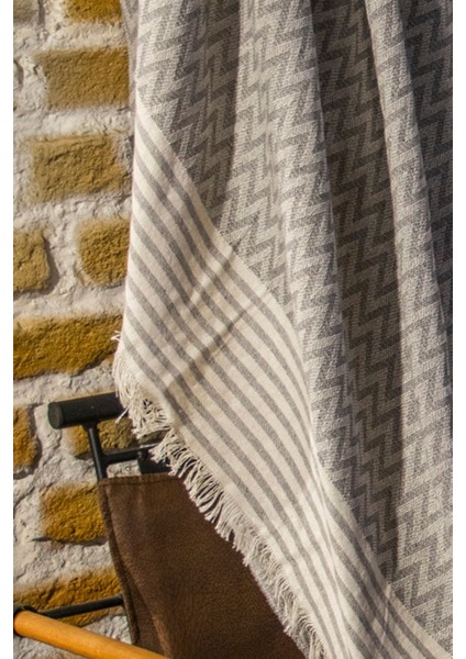 Natürel Keten Koltuk Örtüsü Koltuk Şalı Gri fiyatları