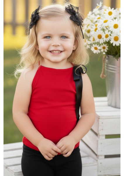 Kız Bebek Coco Kırmızı Halter Üst Toka Takım fiyatları
