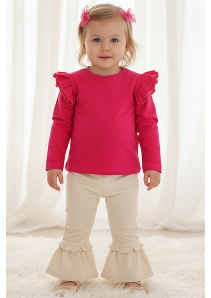 Kız Bebek Uzun Kollu Fuşya Body Toka Takım fiyatları